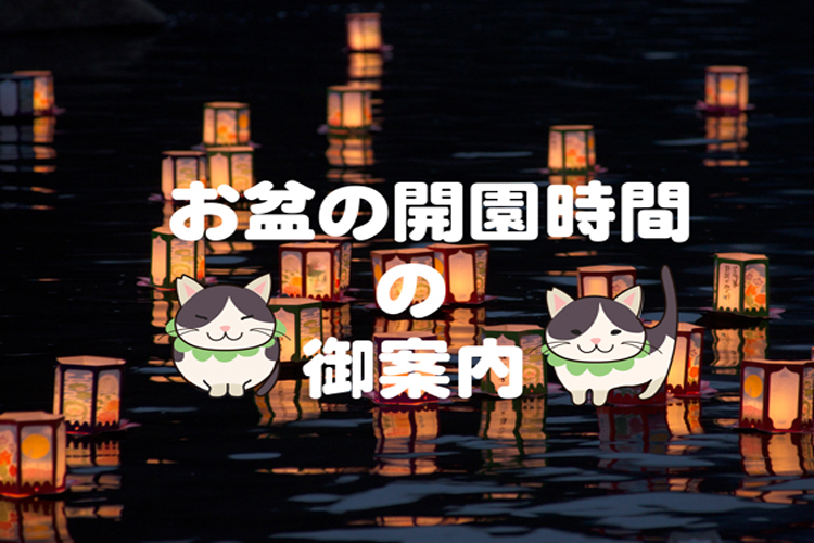 お盆の開園時間について、とそ動物霊園と半五郎からのお知らせ