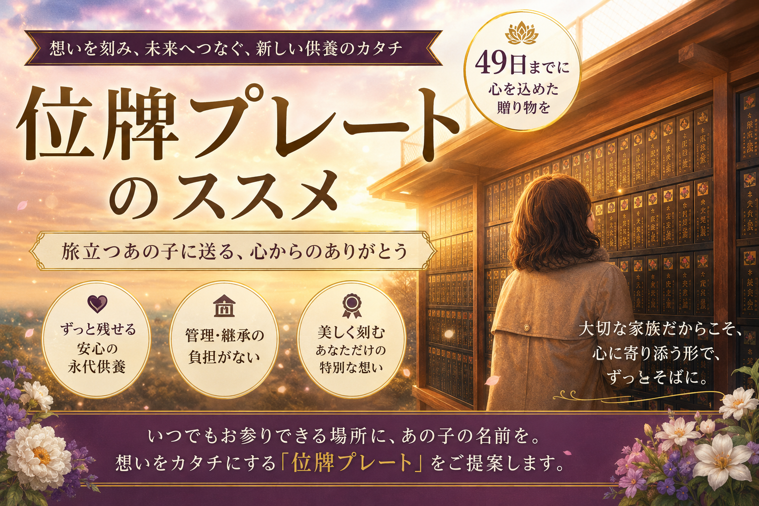 ㊉ 選ばれ続けるペット位牌プレートについて…〜13回忌掲示供養プラン〜