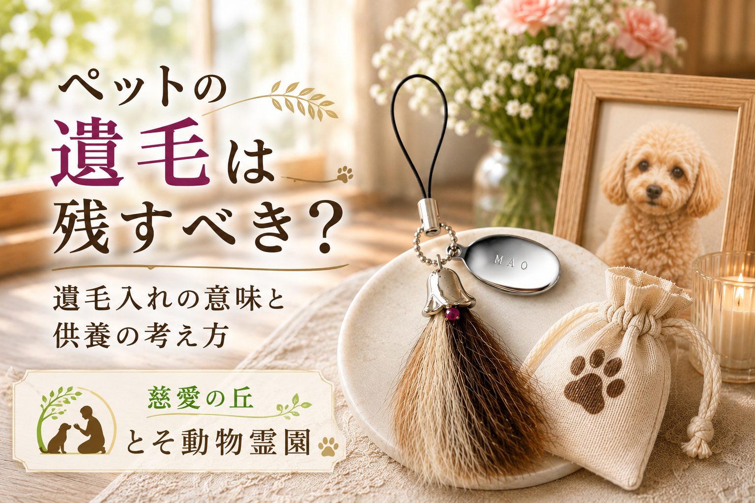 ㊉ ペットの遺毛は残すべき？遺毛入れの意味と供養の考え方【鹿児島】