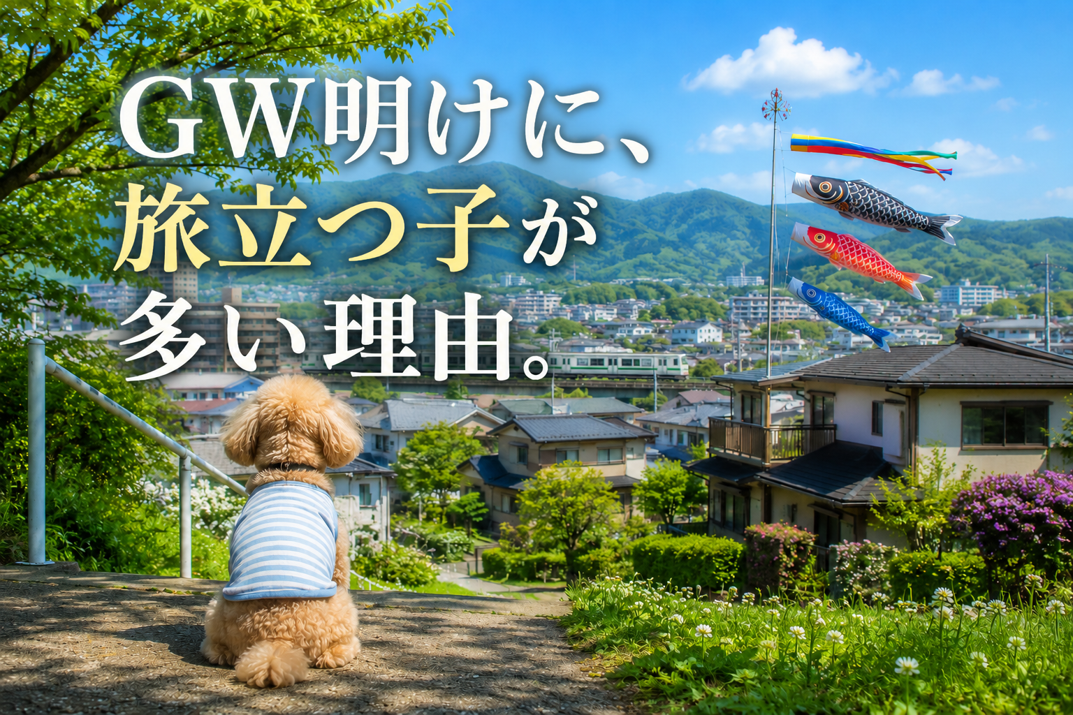 ㊉ ゴールデンウィーク明けの穏やかな日に、 天に昇る子がなんと多いことか。