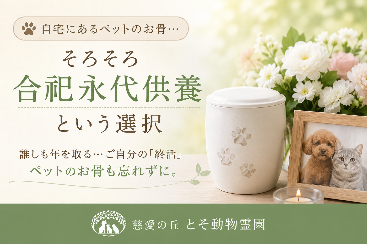 ㊉ 自宅にあるペットのお骨…そろそろ合祀永代供養という選択